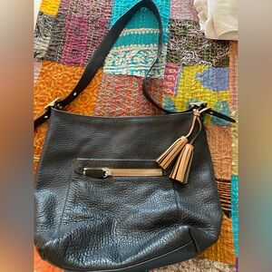 Coach black Leather Shoulder Bag